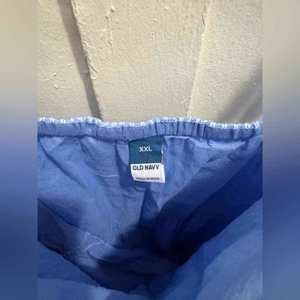 NWT Old Navy XXL Light Blue/White Striped Cotton Midi Dress - Picture 8 of 10